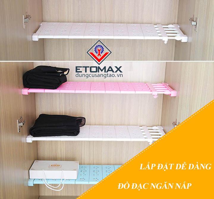Kệ đa năng chia ngăn không cần khoan bắt vít V3 74-135cm