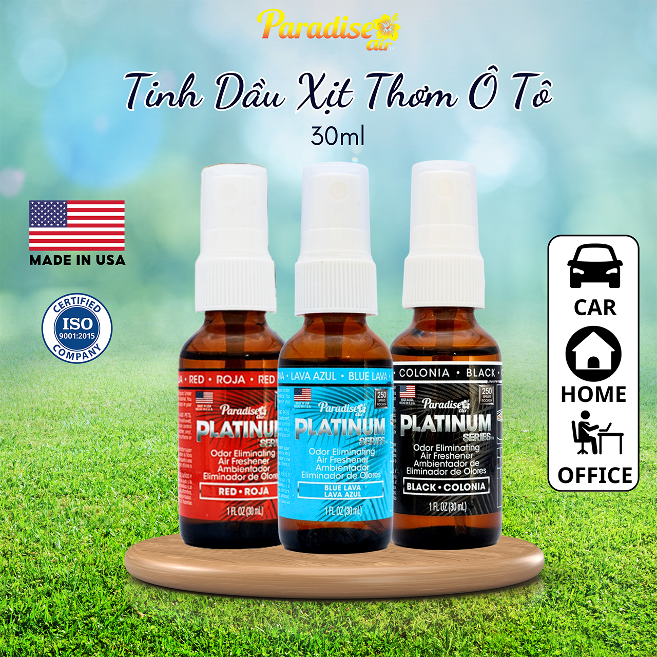Tinh dầu xịt thơm ô tô PARADISE AIR 30ml | Nhập Khẩu Hoa Kỳ , Tinh Dầu Khử Mùi Ô Tô, Phòng Ngủ, Văn Phòng, Toliet.