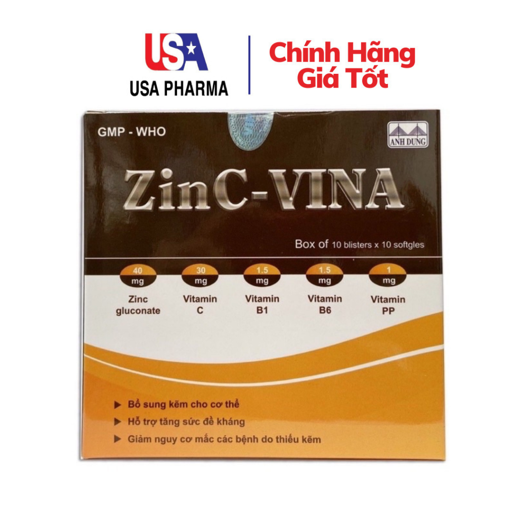Viên uống tăng sức đề kháng ZinC Vina Giúp bổ sung kẽm cho cơ thể