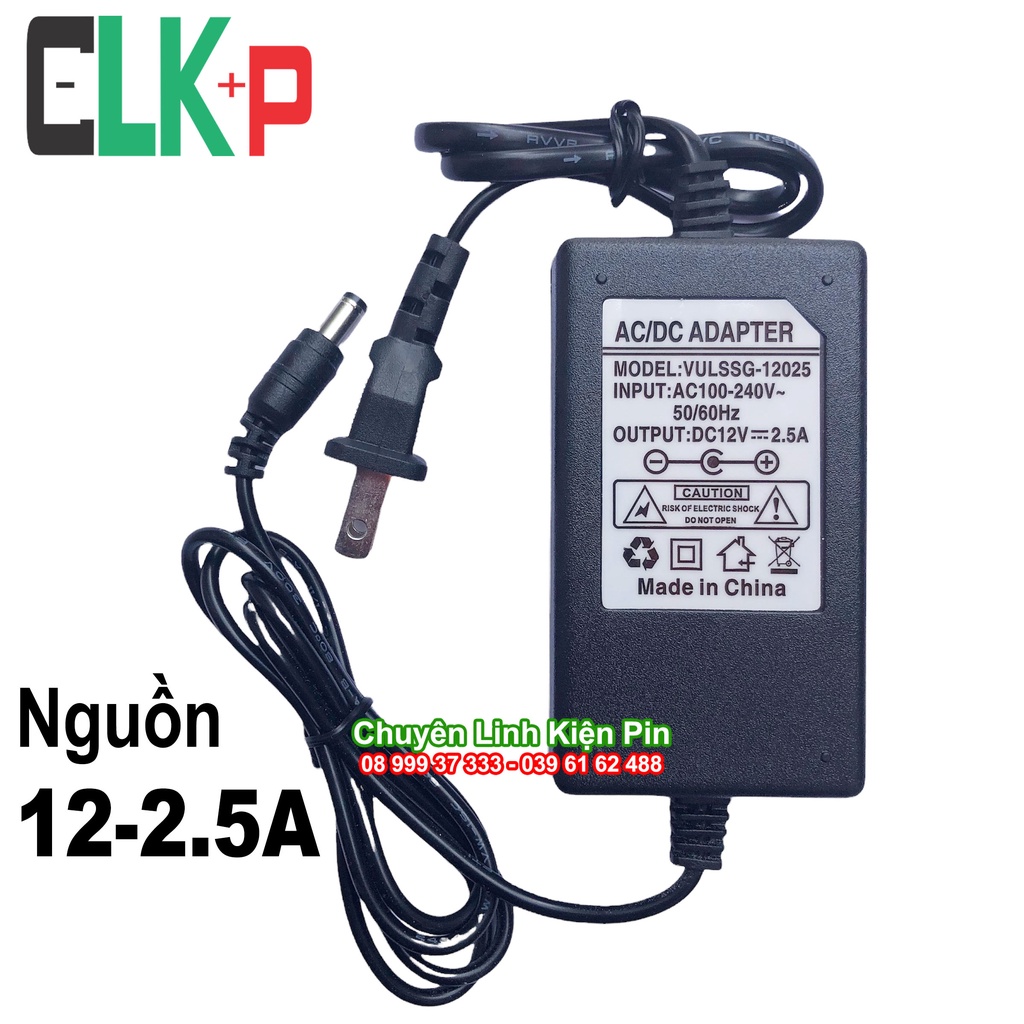 Nguồn adapter 12v 2.5a dc jack 5.5x2.1mm dùng cho wifi camera module