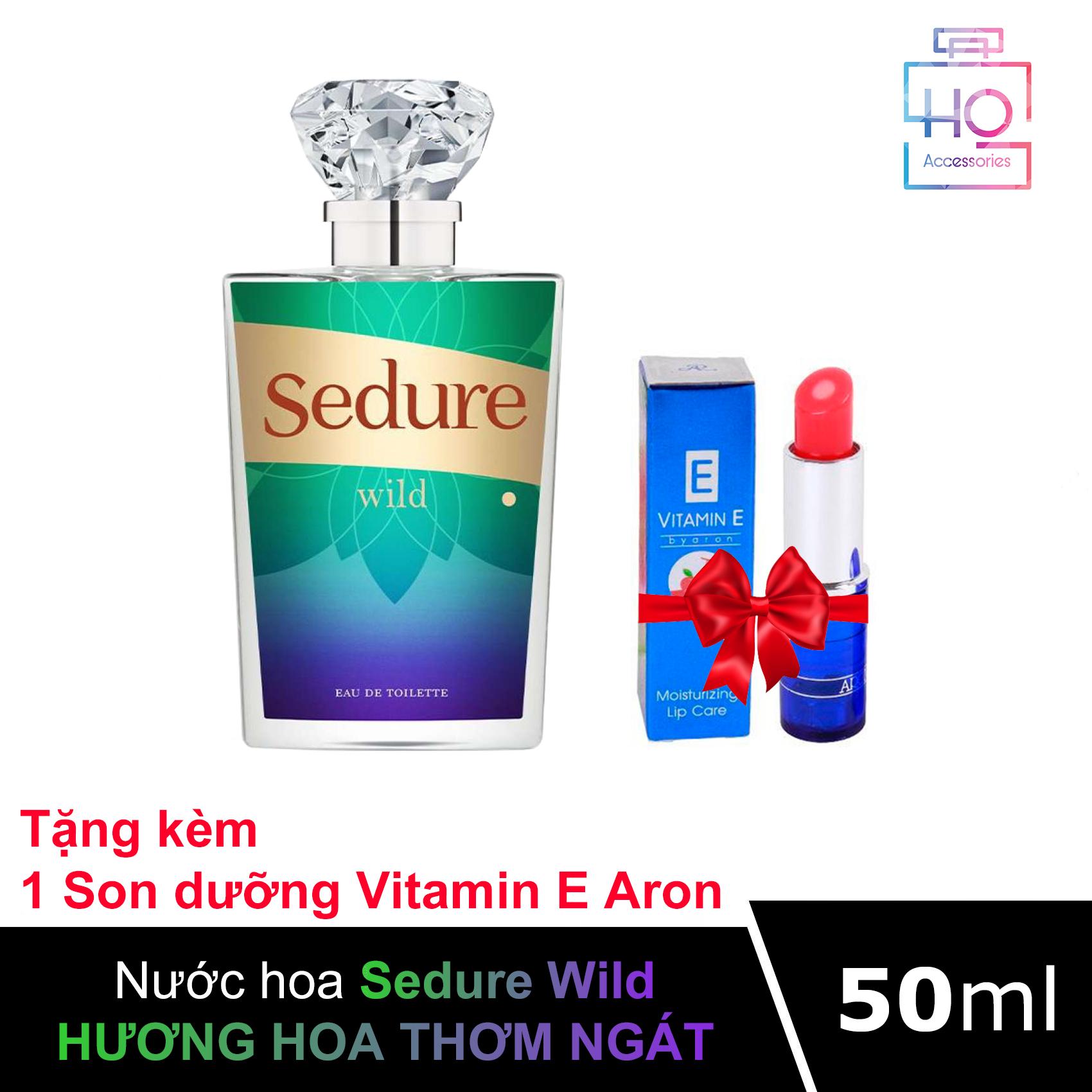 Nước hoa nữ Sedure Wild 50ml hương hoa thơm ngát Tặng kèm 1 Son dưỡng giảm thâm môi Vitamin E Aron 3.7g