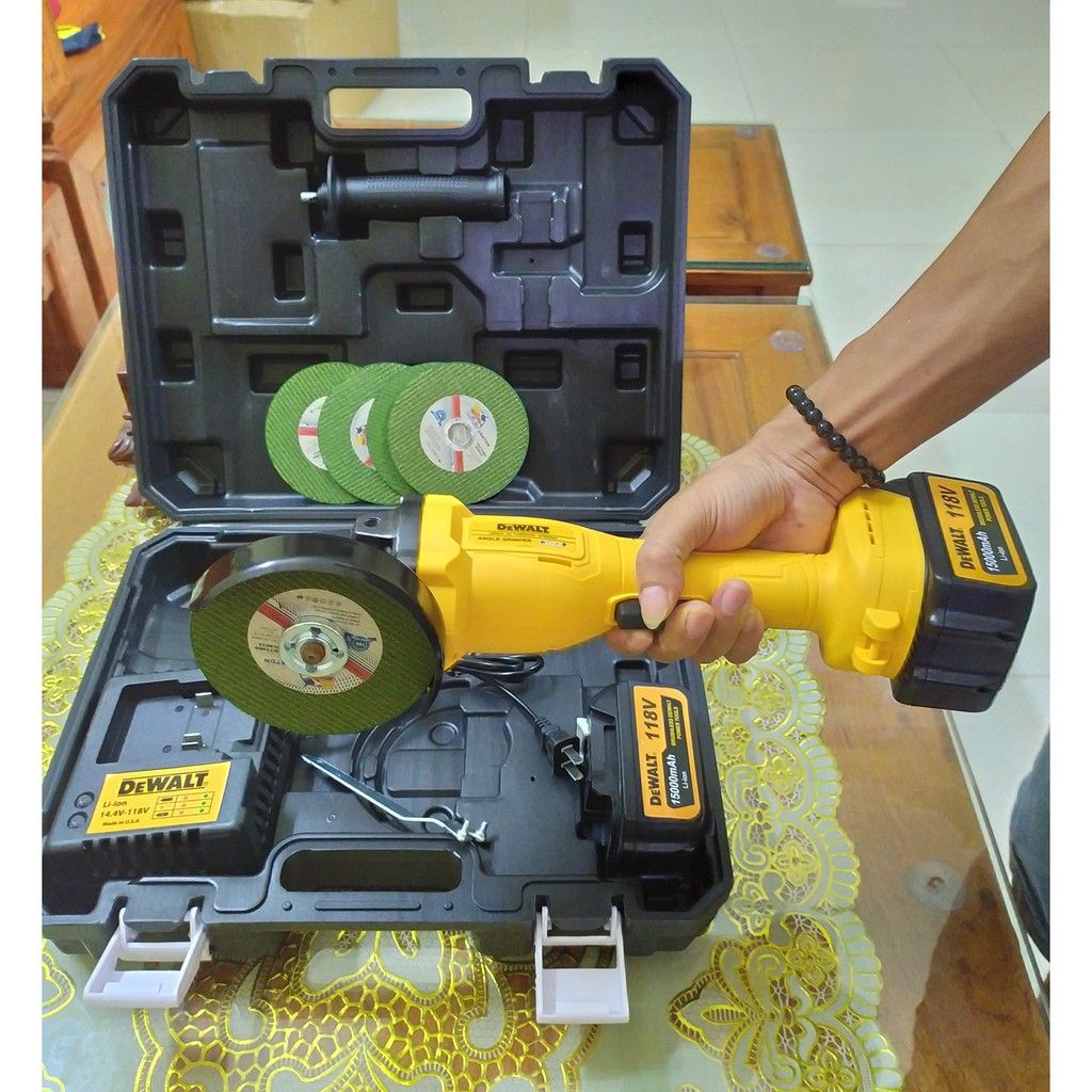 Máy mài cắt DEWATL  118V-2 Pin Khủng 10cell