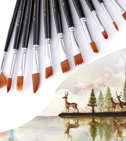 Bộ 13 Cọ Vẽ Mỹ Thuật, Vẽ Giầy, Hóa Trang Chuyên Nghiệp