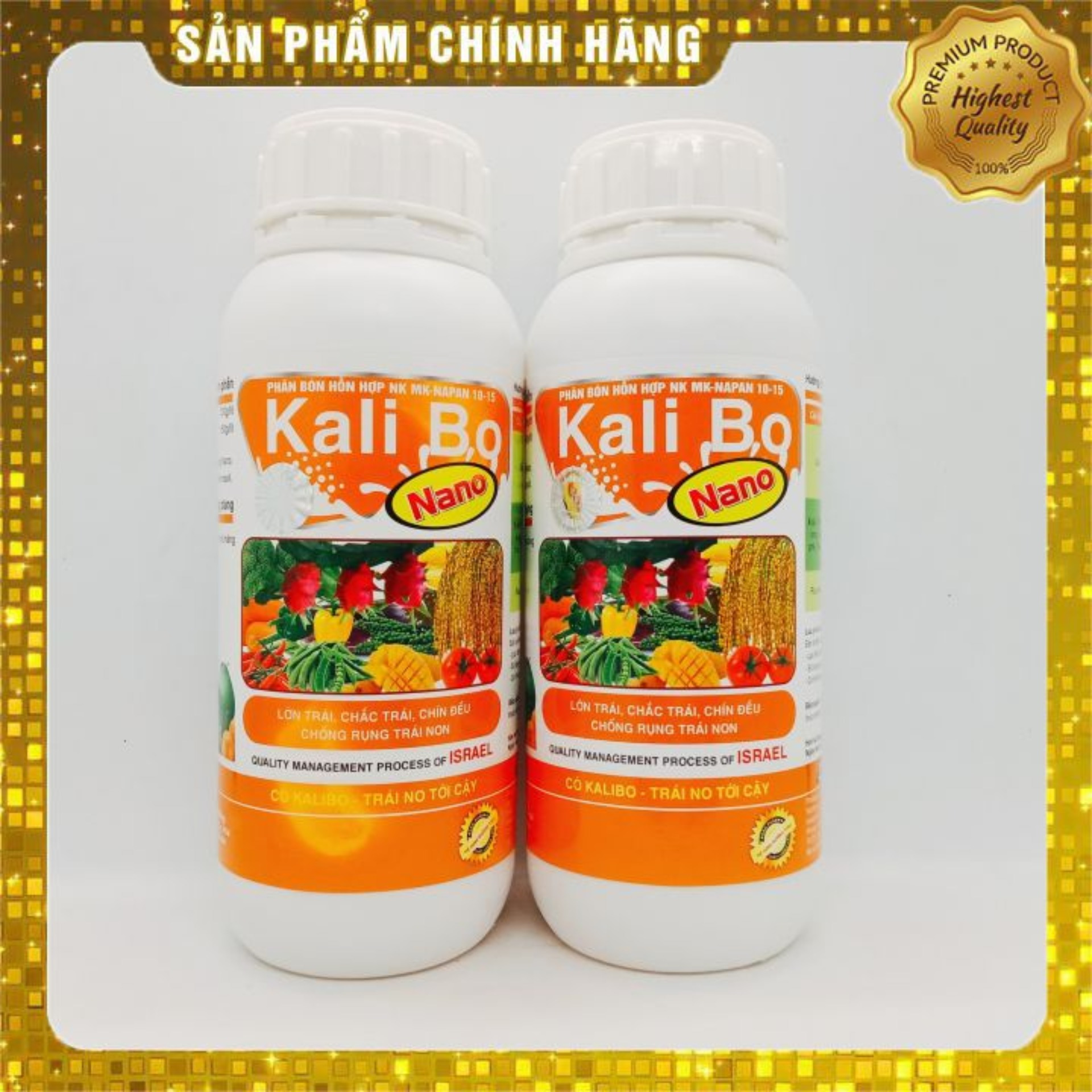 Phân bón hỗn hợp Kali Bo Nano (500ml) giúp chống rụng trái non, lớn trái, chắc trái, chín đều