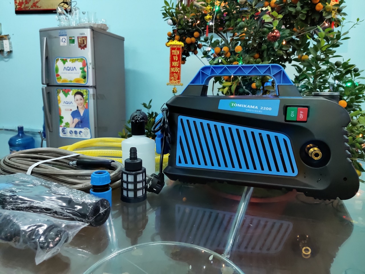 Máy rửa xe gia đình 130 bar tomikama 1800w