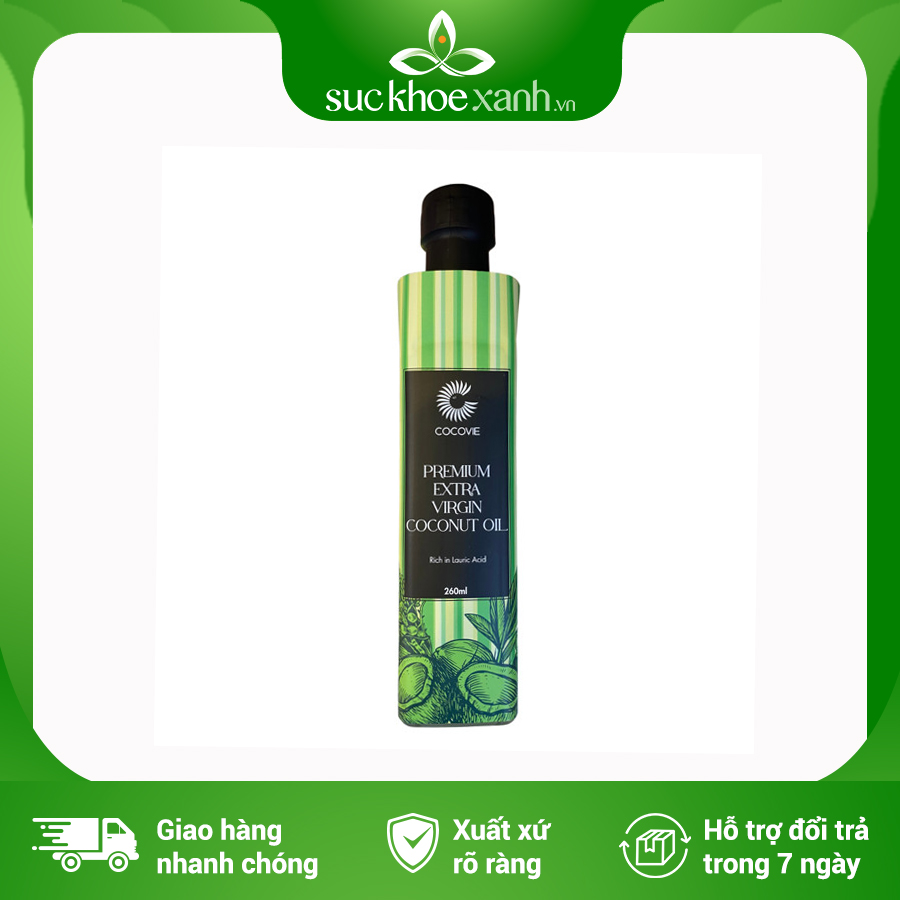 Dầu dừa hữu cơ nguyên chất thượng hạng Cocovie 260ml