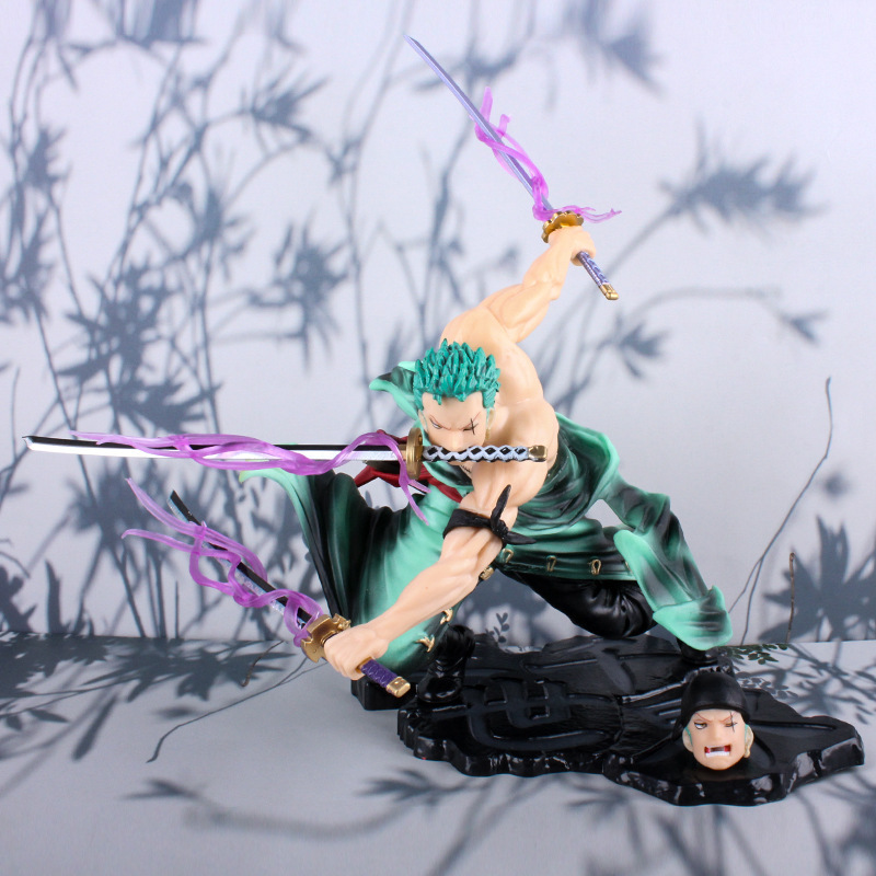 Mô hình one piece roronoa zoro 3000 thế giới 2 đầu 3 kiếm cao 26 cm hàng cao cấp , figure mô hình anmie one piece roronoa zoro, mô hình vua hải tặc