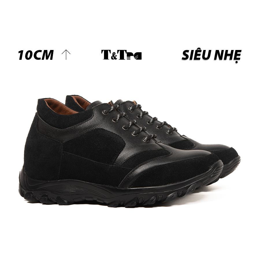 Giày cao nam t&tra t34 đen cao 10cm