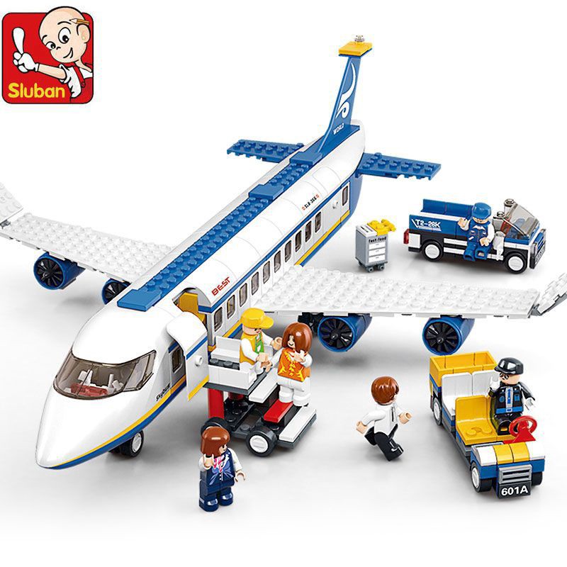 Đồ chơi xếp hình Đồ chơi lego cho bé lắp ráp máy bay chở khách model Sluban B0366