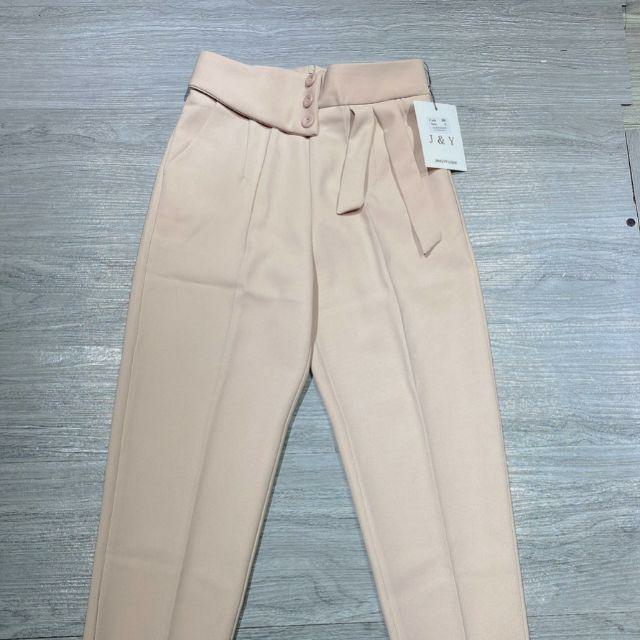 Quần baggy nữ  cạp lệch 3 khuy
