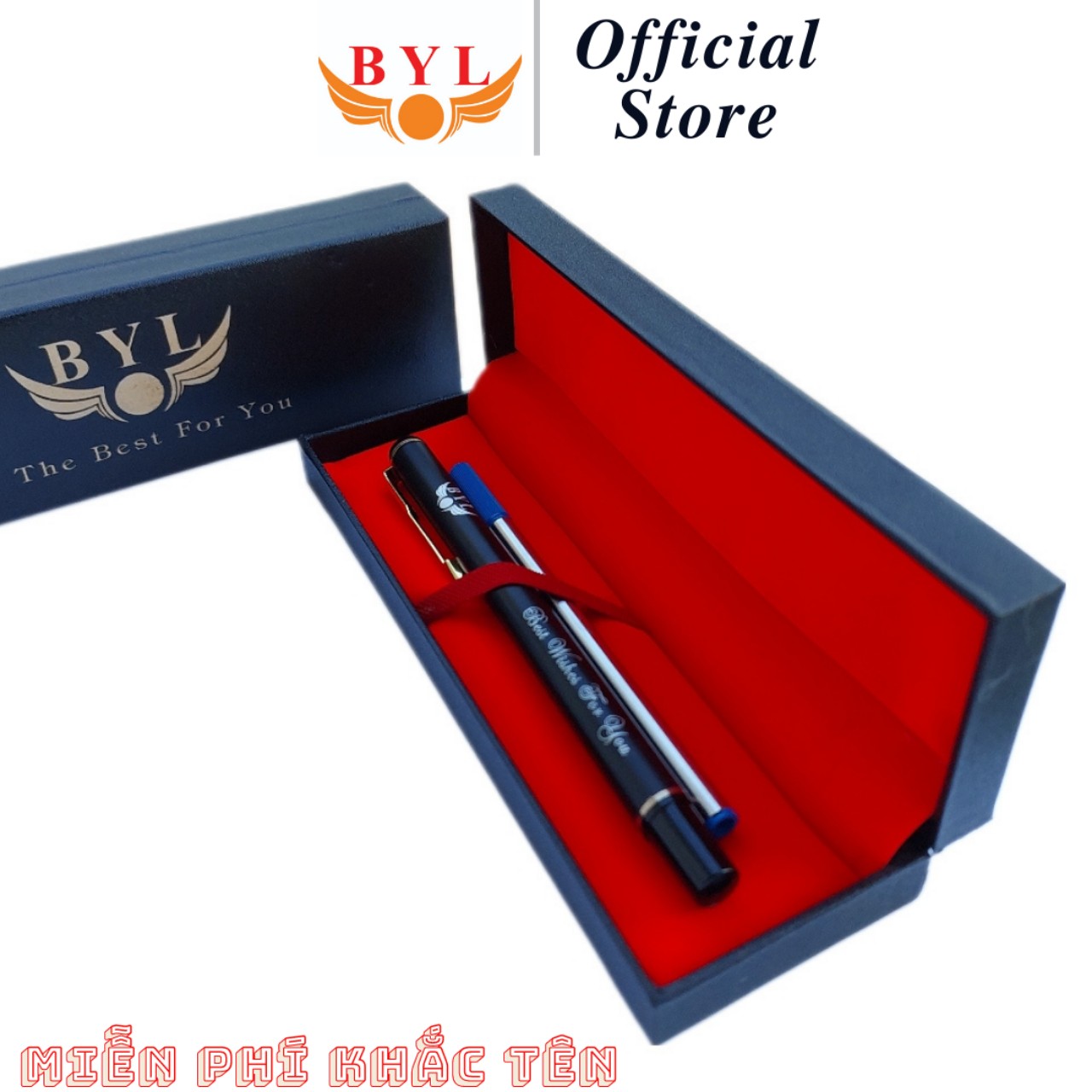 Bút Bi, Bút ký khắc tên BYL-001/Bút bi vỏ kim loại/Bút khắc tên cao cấp (Miễn Phí Khắc Tên Lên Bút Theo Yêu Cầu)