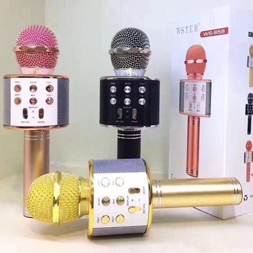 Mic hát karaoke ws -858-mic bluetooth không dây đa năng