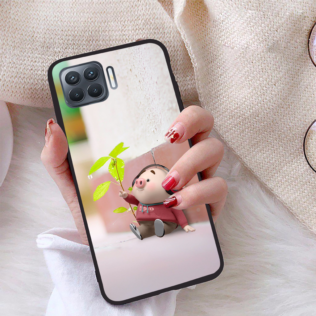 [HCM]Ốp lưng Oppo A93 viền dẻo TPU BST Pig Cute