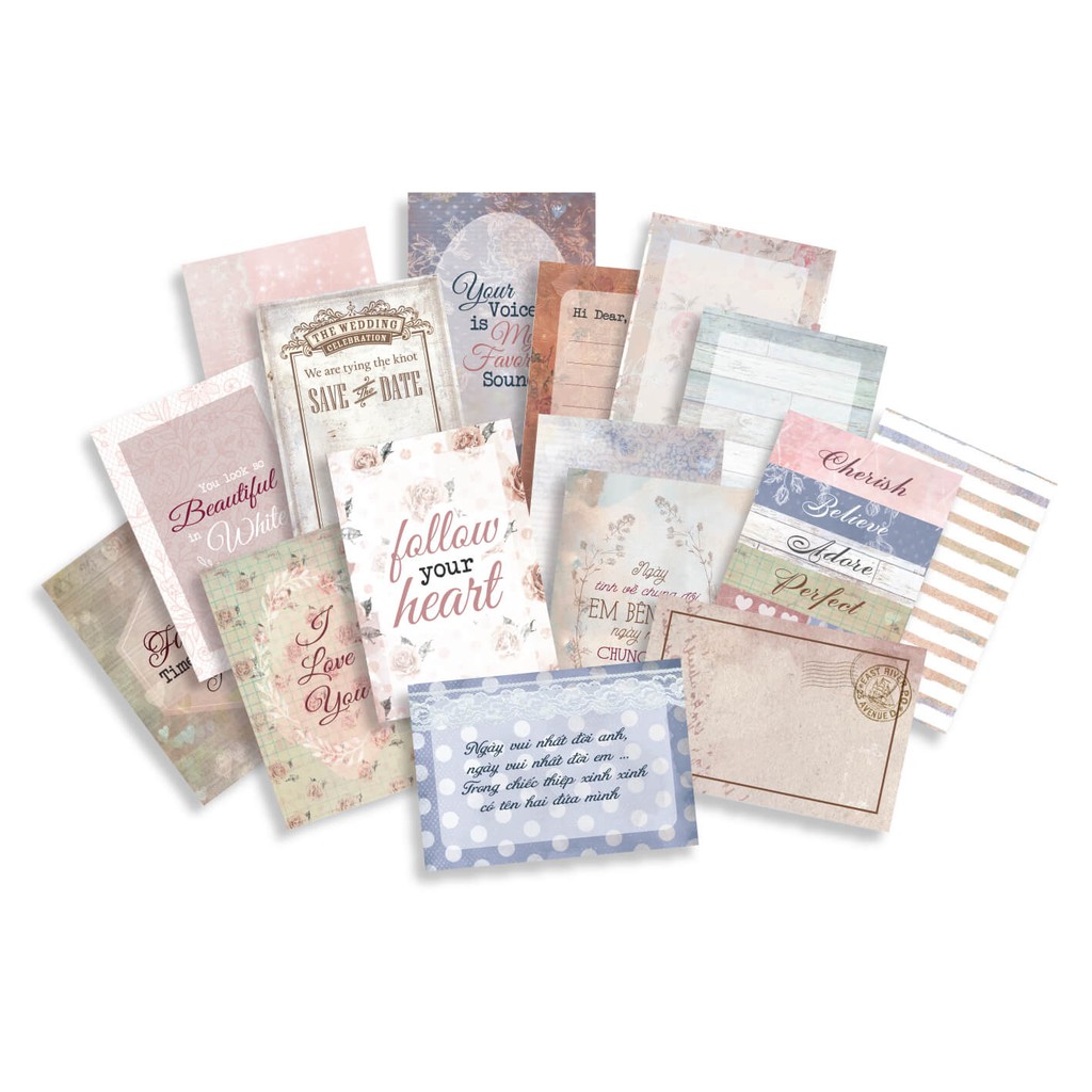 Bộ Postcard trang trí chủ đề Love Palette - Fairy Corner