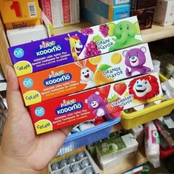 Kem đánh răng Kodomo trẻ em, kem đánh răng Thái Lan