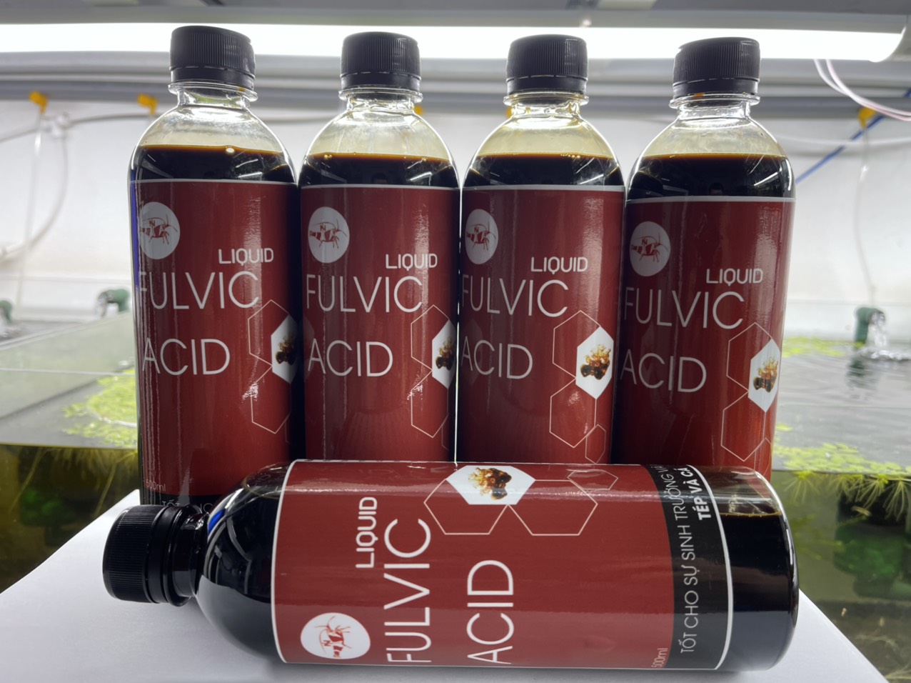 Fulvic acid liquid- Dung dịch bổ sung fulvic cho hồ tép, hồ cá - Chai 500ml