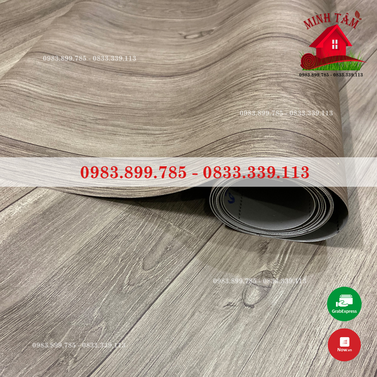 Thảm simili vân gỗ, sàn simili nhựa giả gỗ dày 0.5mm