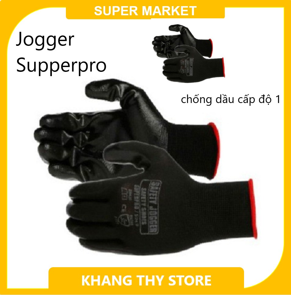 Găng tay chống dầu chống cắt câp độ 1 Jogger Supper pro
