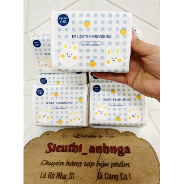 Giấy ăn thỏ trắng siêu mịn siêu dai 1 gói
