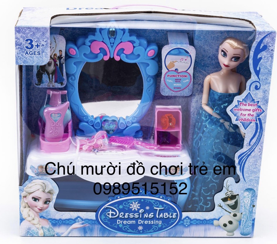 Đồ chơi bàn trang điểm búp bê elsa