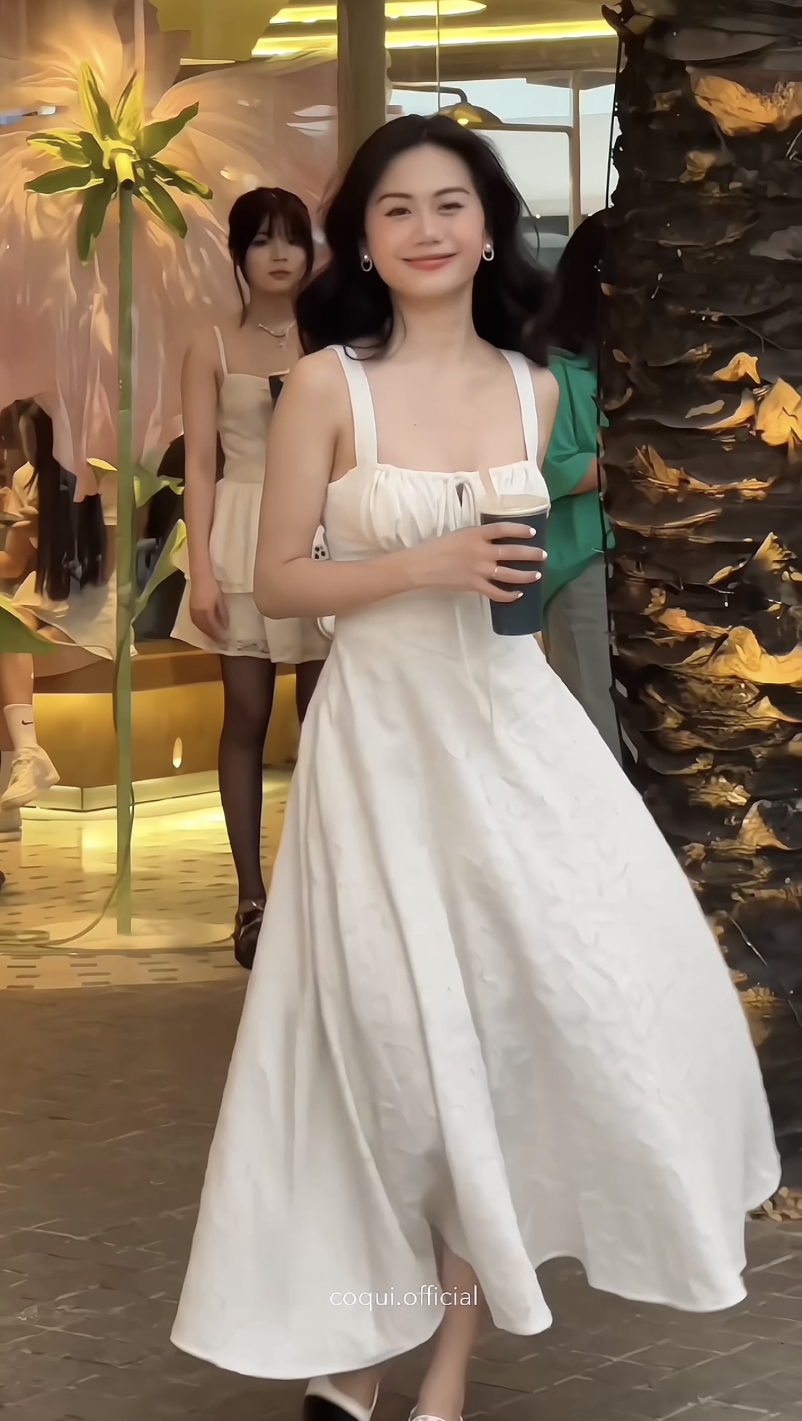 12.12 | váy jean denim wax hoa blossom denim dress