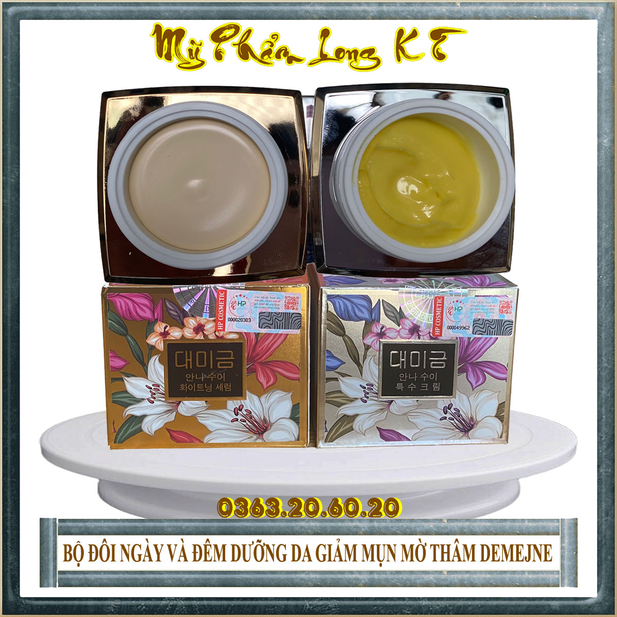 [CHÍNH HÃNG]BỘ ĐÔI LÀM ĐẸP NGÀY VÀ ĐÊM DEMEJNE DN  DƯỠNG DA GIẢM MỤN MỜ THÂM NÁM DEMEJNE DN HÀN QUỐC