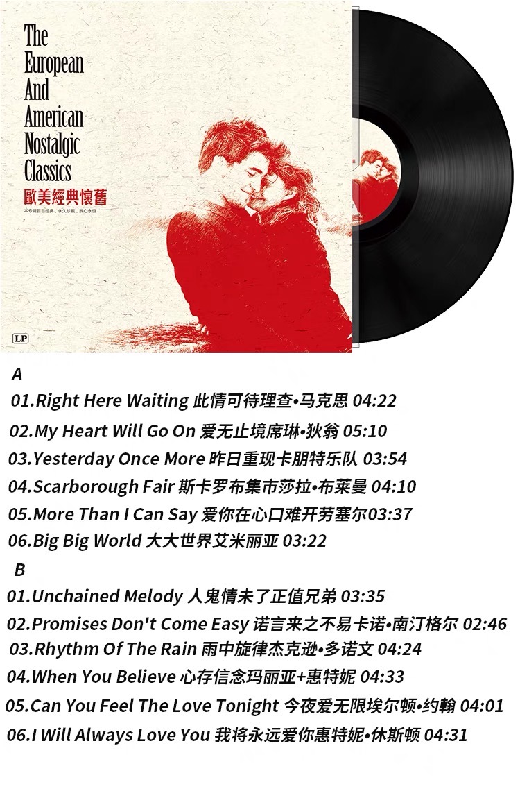 Đĩa nhạc than Âu Mỹ kinh điển 12 inch