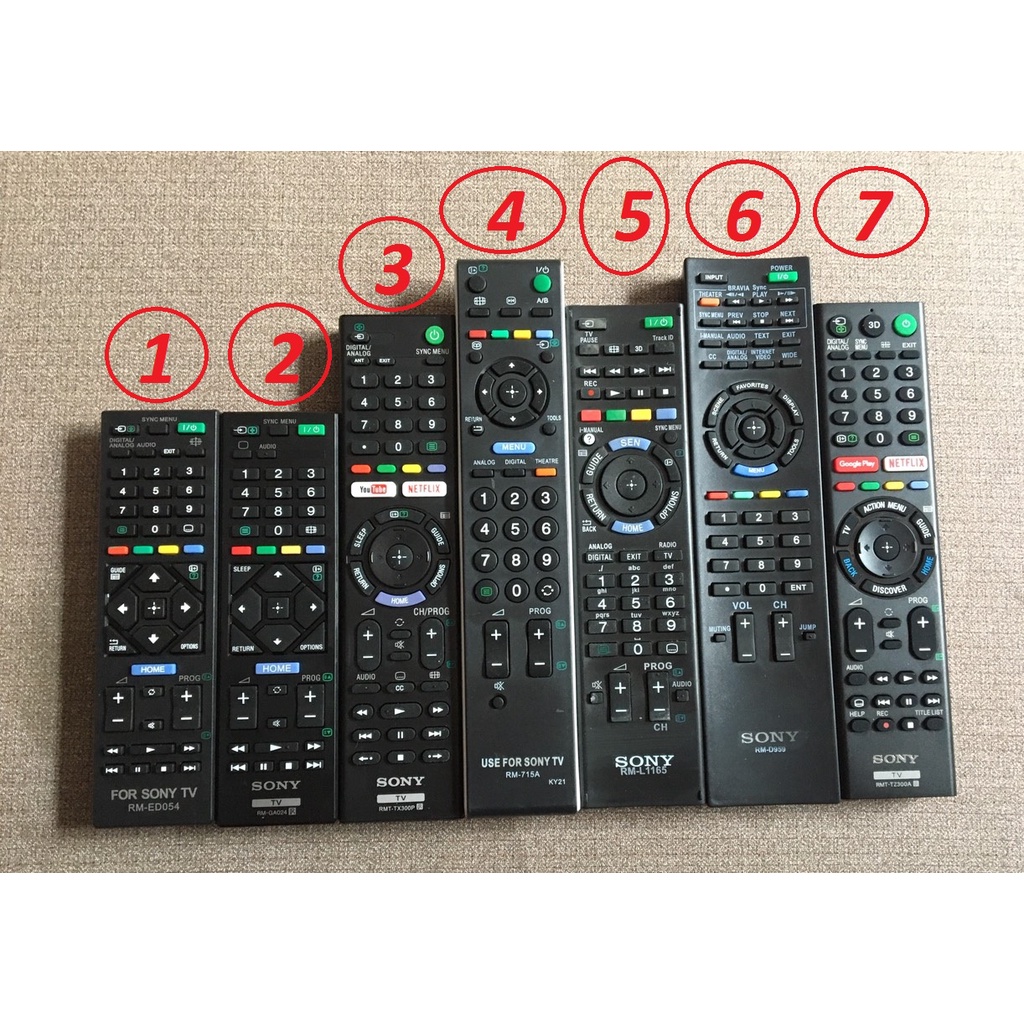 Remote điều khiển tivi sony các dòng lcd/led/smart