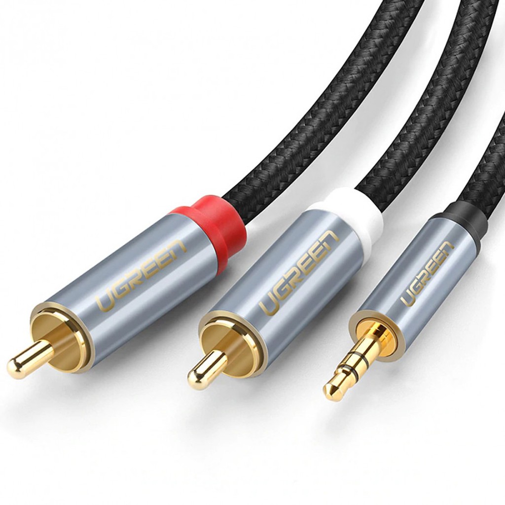 Cáp audio 3.5mm to av hoa sen dài 0.5m ugreen 40840 vỏ nhôm - hàng chính hãng