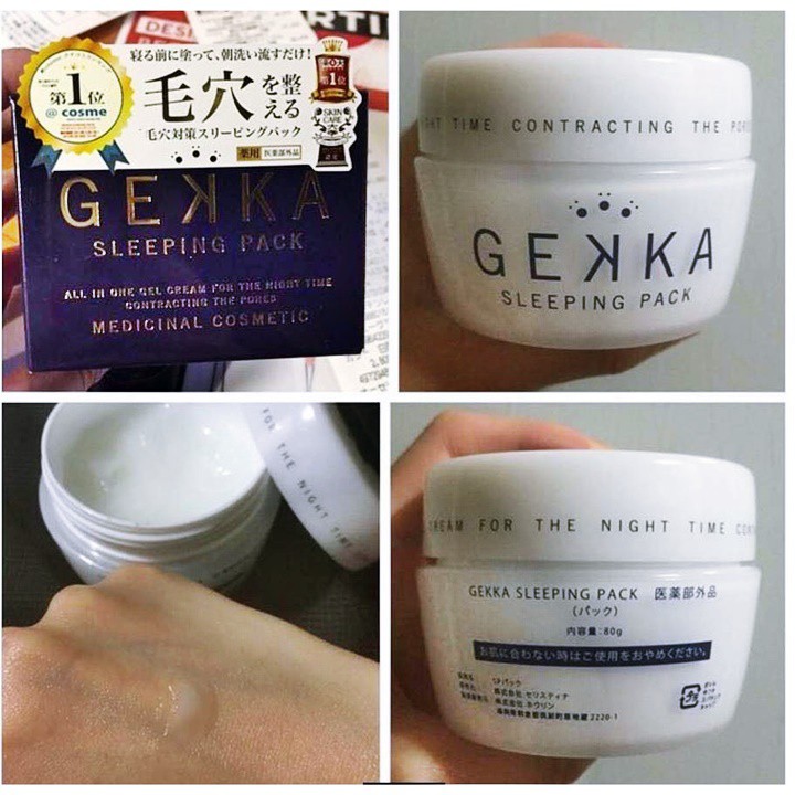 Mặt nạ ngủ Gekka 80g Nhật Bản, mặt nạ Gekka, mặt nạ Nhật Bản