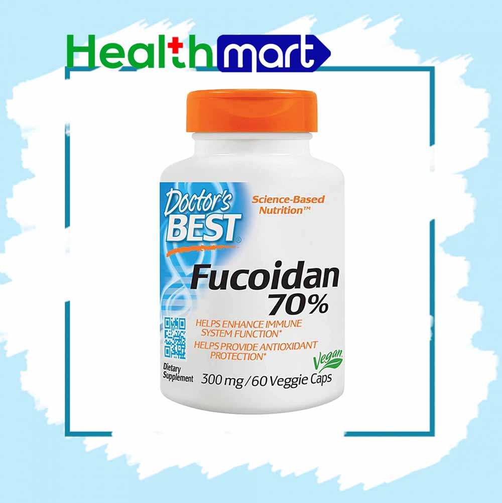 [HCM Doctor's Best Fucoidan 70% 300mg 60 viên - Hỗ trợ Ung thư hiệu quả, làm chậm lão hóa, giảm tác dụng phụ khi hóa xạ trị