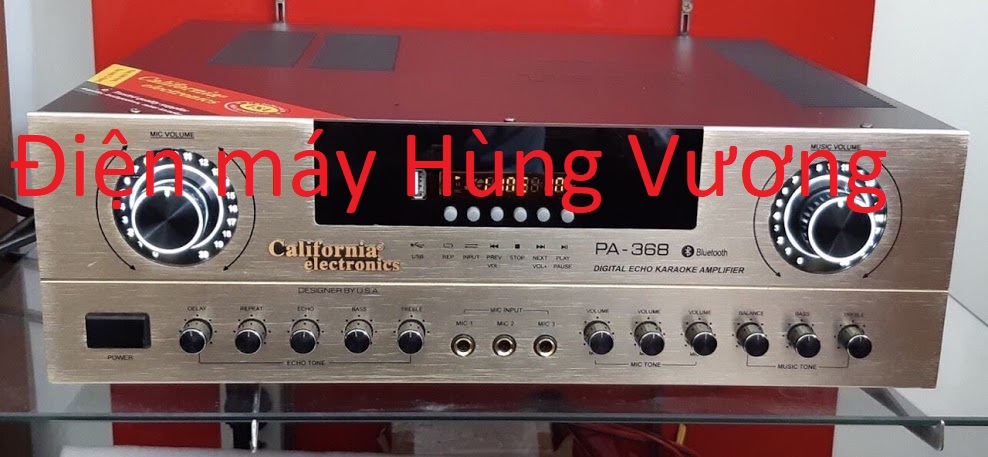 [Trả góp 0%]Đẩy liền vang Âm ly liền vang CaliFornia PA 368 công xuất 1200W 16 sò trường4 loa hay đẹp tiện dụng.