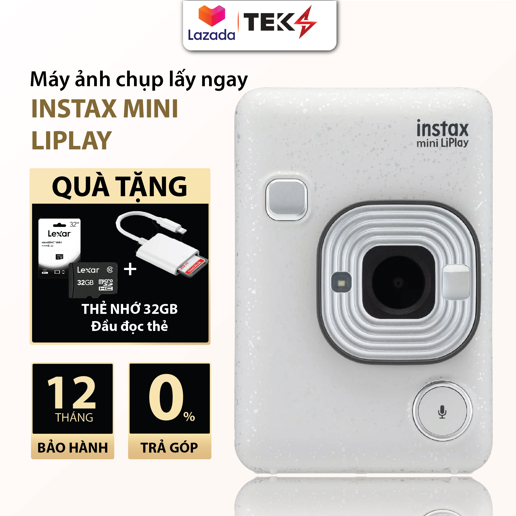  Instax Mini LiPlay - Máy Chụp Ảnh Và In Lấy Liền 3 Trong 1 - BH 6 tháng 