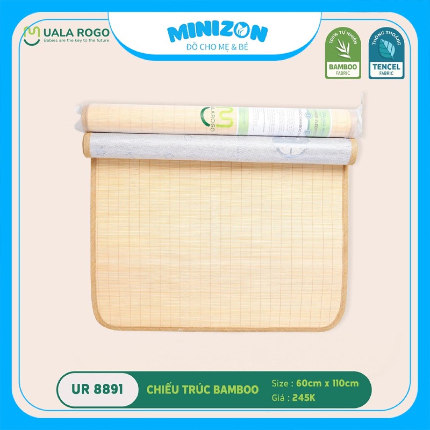 Chiếu trúc uala rogo 60.110cm mẫu mới cho bé siêu mát | minizon kids