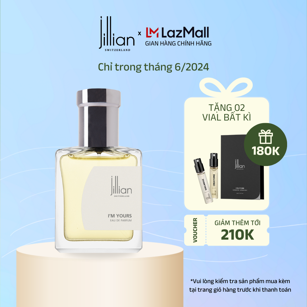 Nước hoa Jillian Nữ I'm Yours 15ml - ấm áp, nồng nàn, sâu sắc