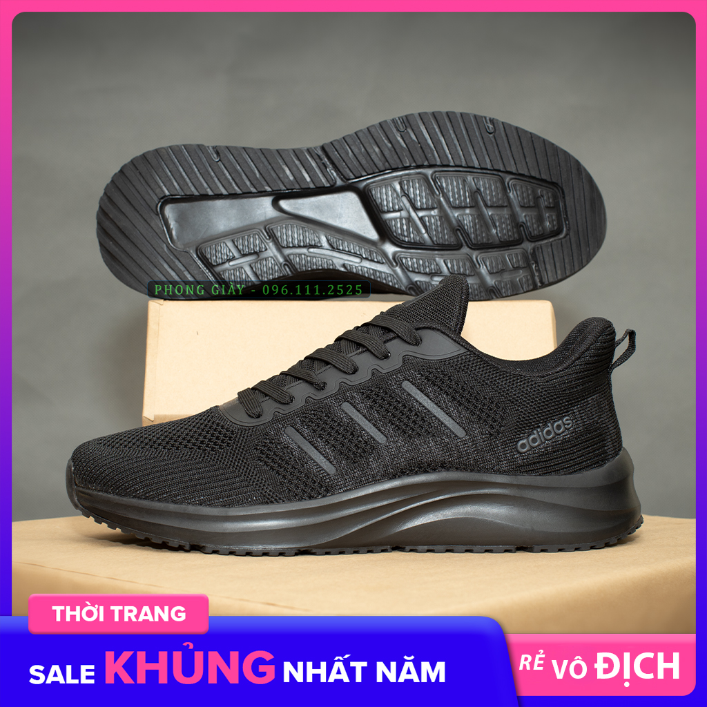 Giày Sneaker Nam Giày Thể Thao Nam A529 màu đen full giày chạy bộ nam giày ulzzang nam