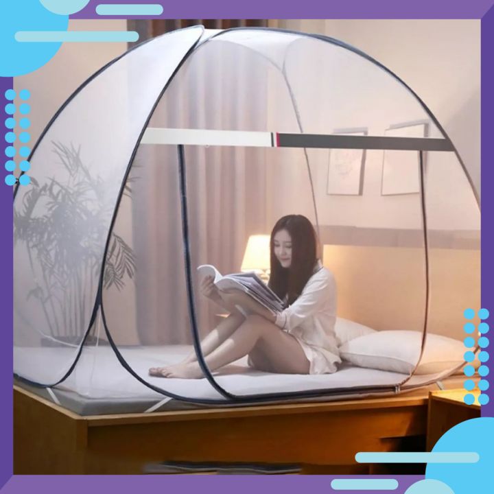 Mùng chụp tự bung loại tốt , Màn chống muỗi hai mảnh 1m8 mẫu mới , , màn chống muỗi có thể gấp lại, màn lều chống thấm.