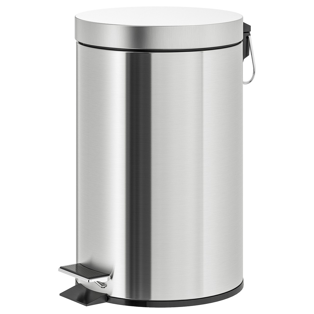 Thùng rác đạp chân inox 3l - bạc