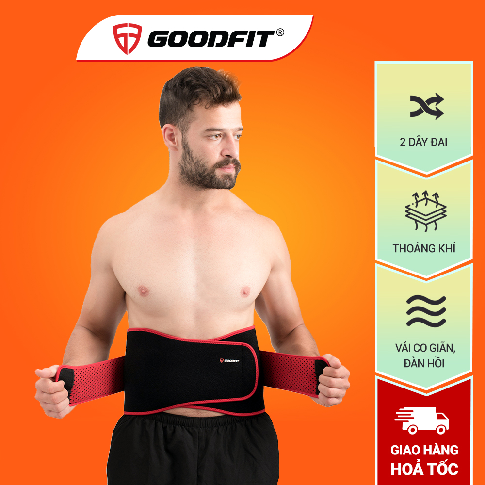 Đai lưng tập gym, đai lưng cột sống cao cấp GoodFit GF723WS