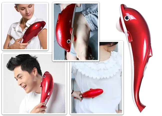 Máy massage cầm tay cá heo 3 đầu loại lớn cao cấp