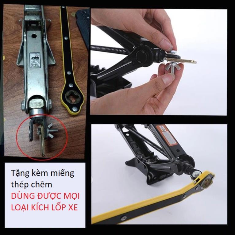 Tay đòn bẩy kích lốp TẶNG THÉP CHÊM cho mọi loại kích nâng gầm xe hơi thông minh tiết kiệm sức lực