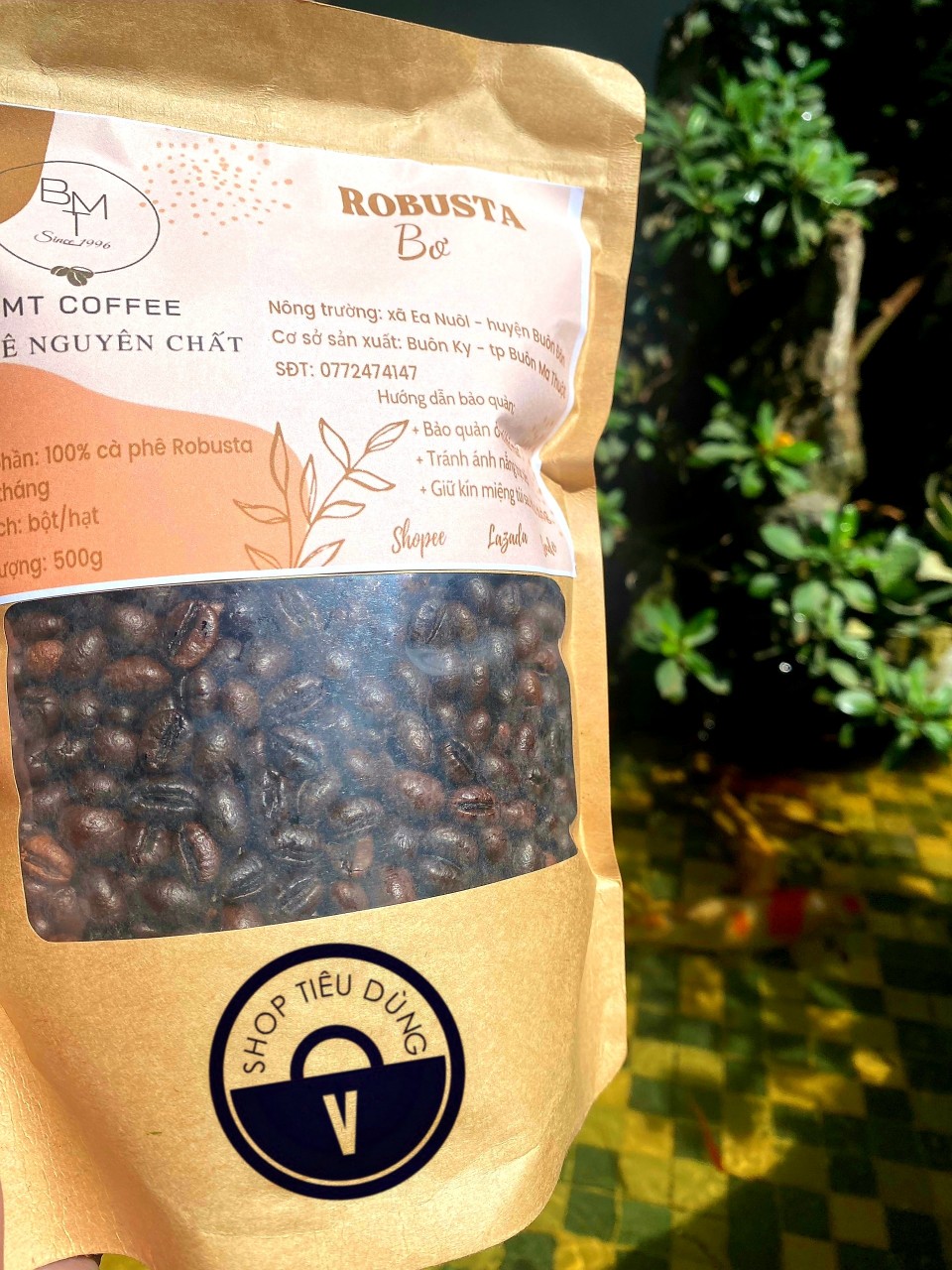 Cà phê robusta nguyên chất rang bơ 100% - robusta buôn ma thuột cafe từ đắk lắk 1 kg