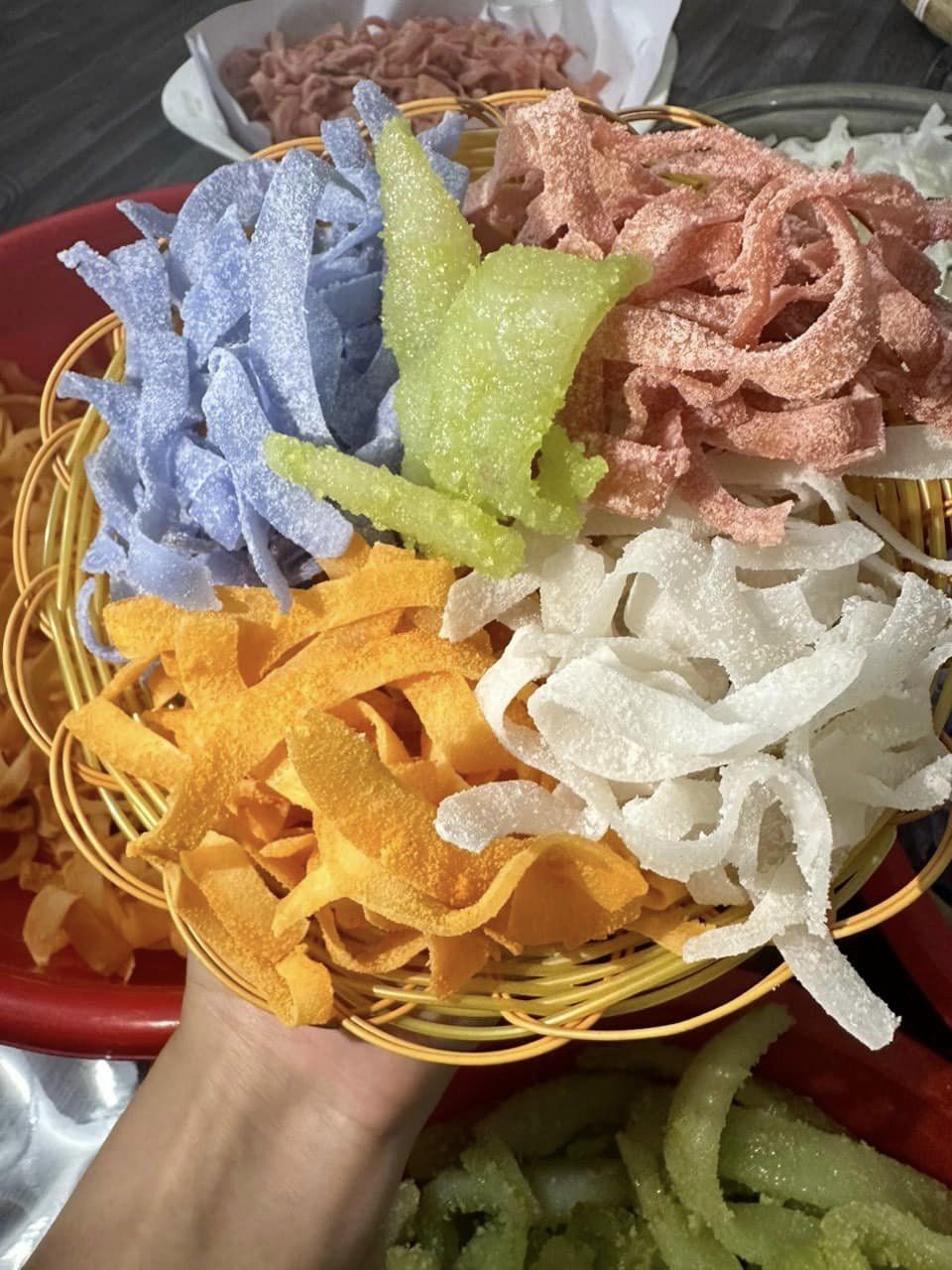 Mứt dừa ngũ sắc nhà làm 500g/300g - mứt tết