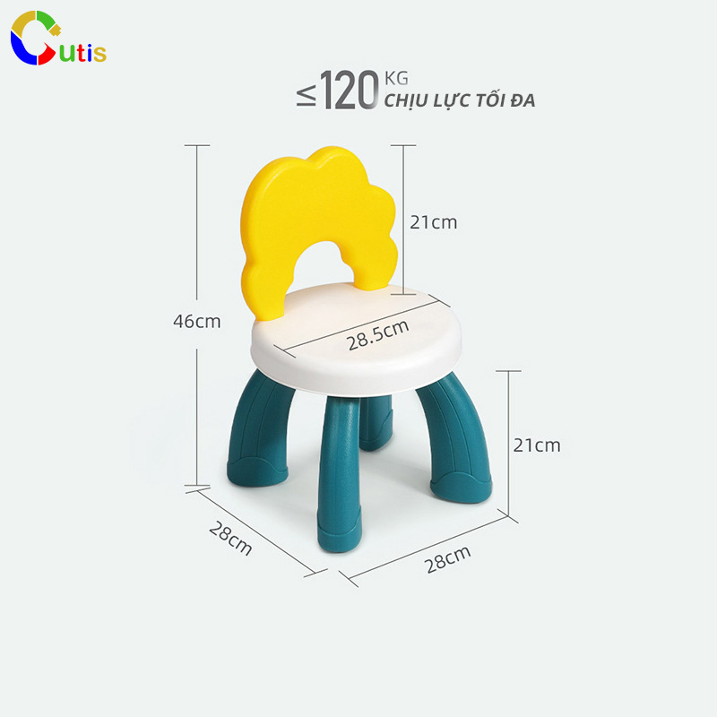 Ghế ngồi chơi LEGO CUTIS, làm bằng nhựa ABS chắc chắn, chịu lực tối đa 90kg
