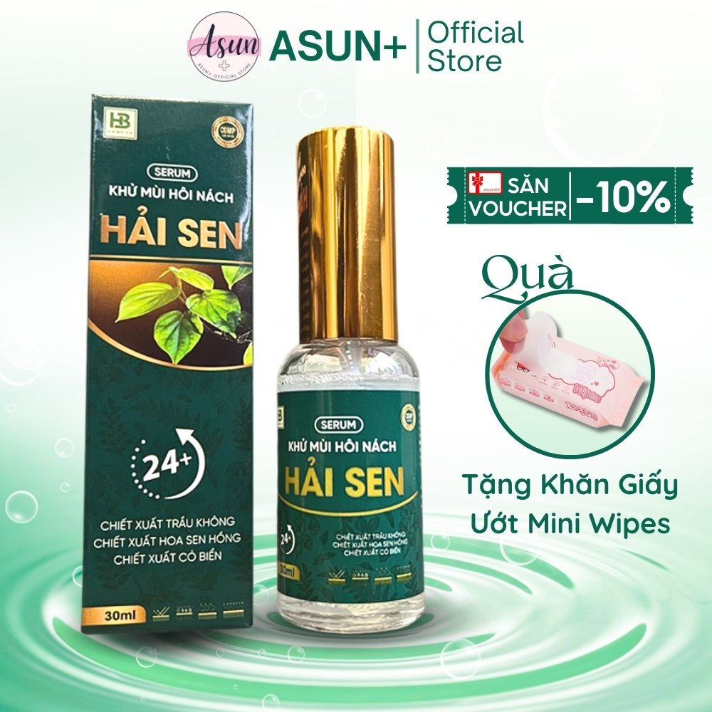 Xịt Khử Mùi Hôi Nách Hôi Chân Hải Sen 10ml & 30ml - Khử Mùi Hôi Cơ Thể, Giảm Tiết Mồ Hôi, Khô Thoáng