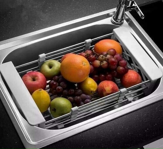 - kệ inox prota co giãn đặt ngang bồn rửa bát - kệ đa năng tiện lợi dễ dàng thay đổi kích thước - tiết kiệm không gian diện tích nhà bếp