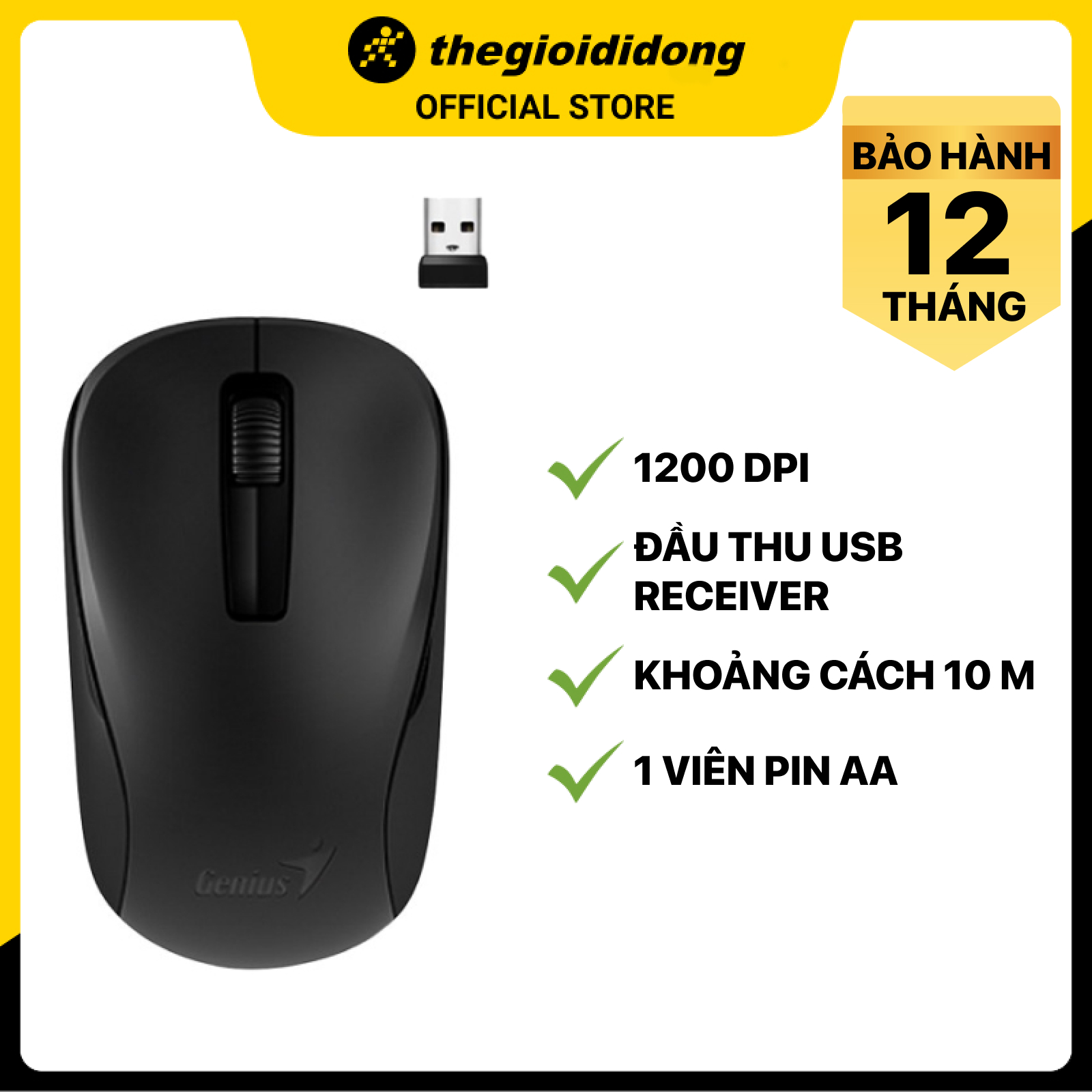 Chuột genius nx 7010 xám hàng trưng bày đẹp mới 98-99% chính hãng 100% bảo hành 12 tháng