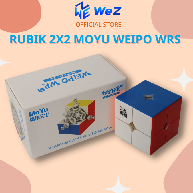 Rubik 2x2 moyu weipo wrs 2022 có nam châm - rubik nam châm moyu wrm 2x2x2 m 2022 magnetic cube - wez toys