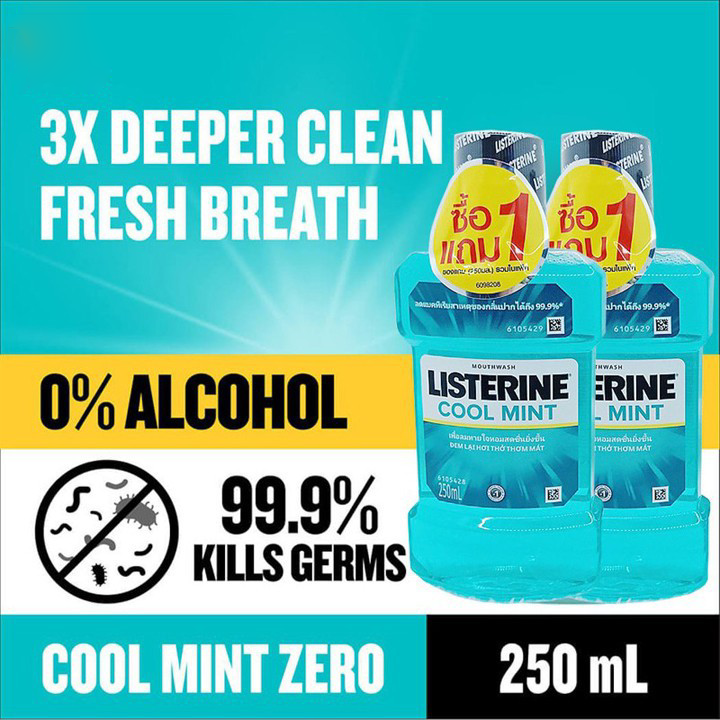 Nước súc miệng listerine 250ml hàng thái lan