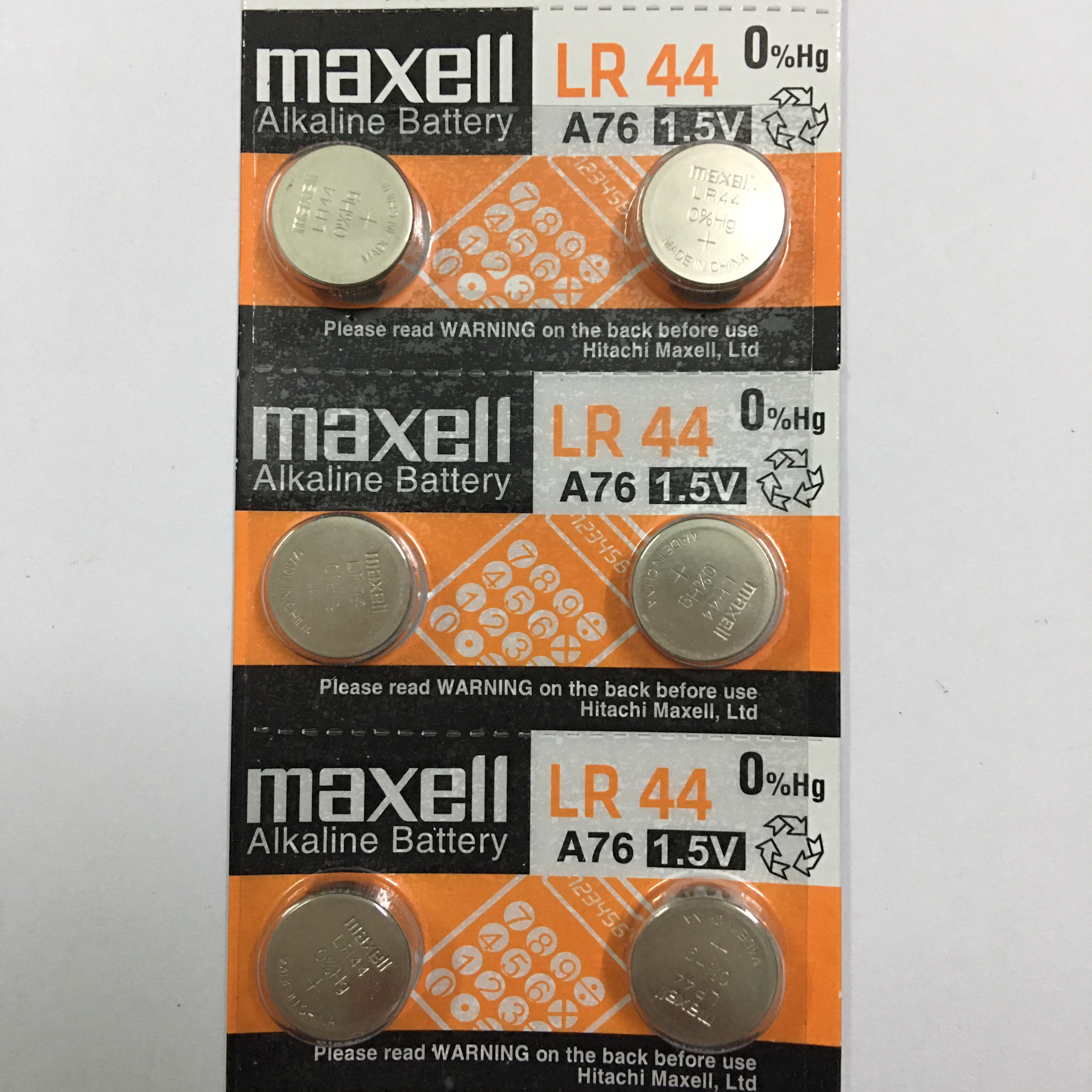 Combo 6 Viên Pin LR44 A76 AG13 Maxell Chính Hãng